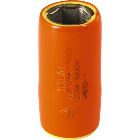 Gray Tools 10mm X 1/4" Drive, 6 Point Standard Length, 1000V Insulated M610-I